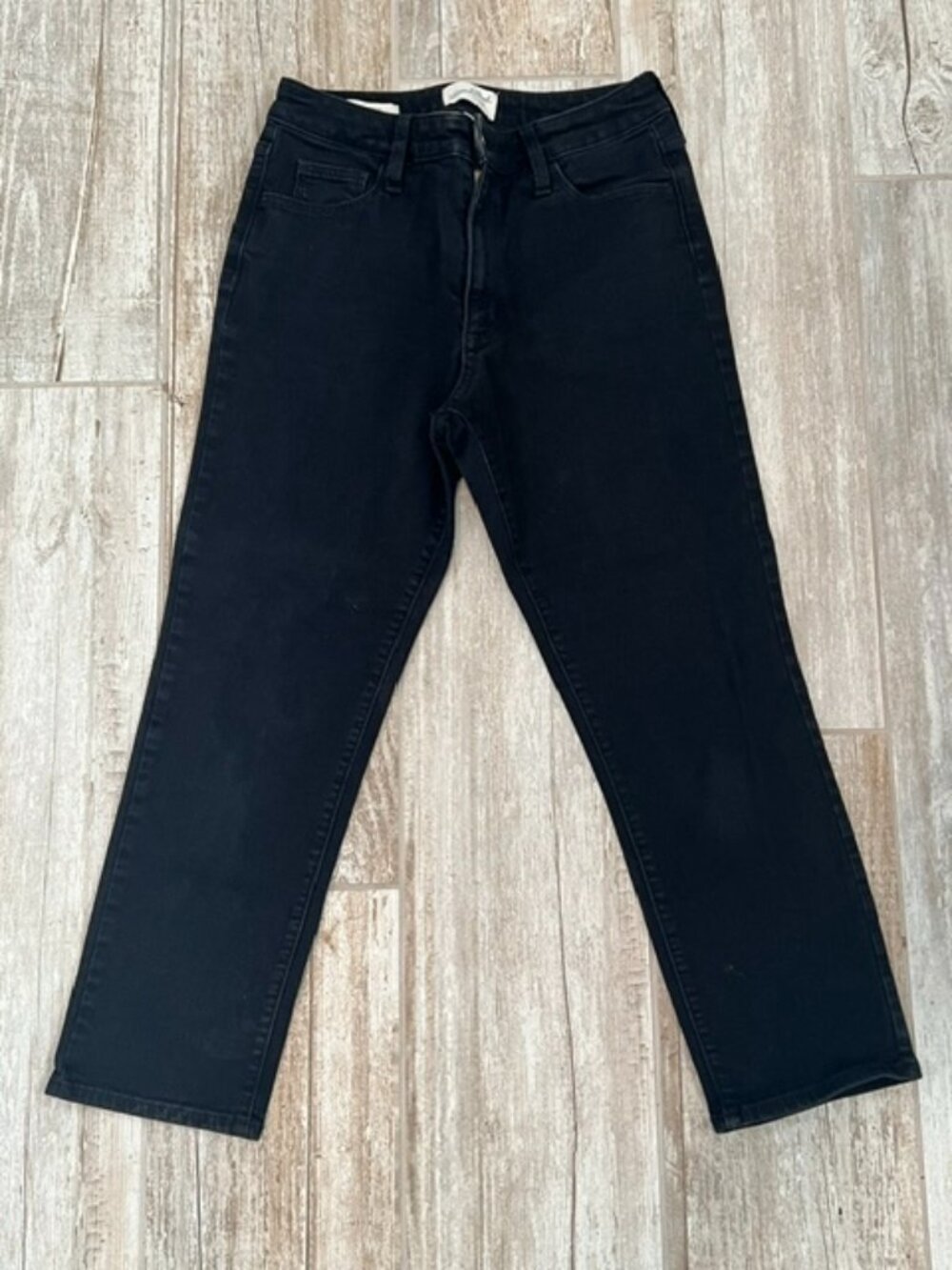 Universal Thread High Rise Slim Straight Black Denim Jeans